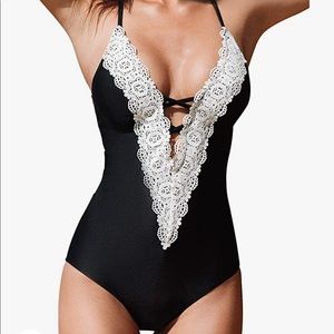 Women’s vintage lace swimsuit